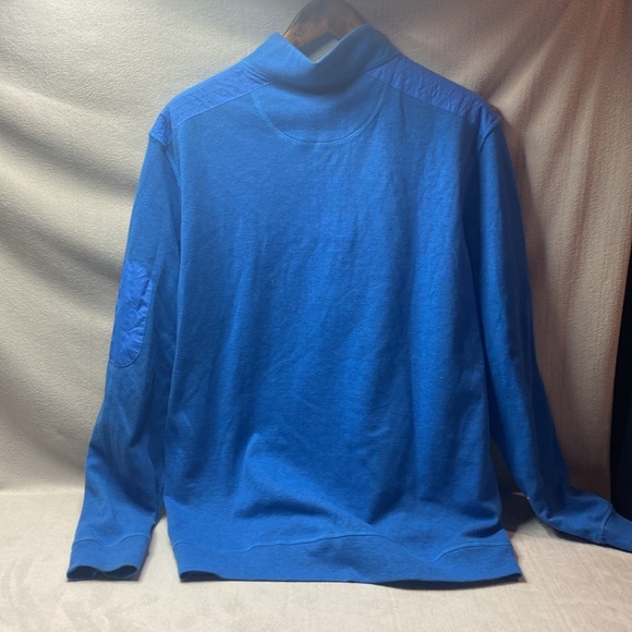 Bugatchi 1/4 zip blue pullover size large - Picture 3 of 5